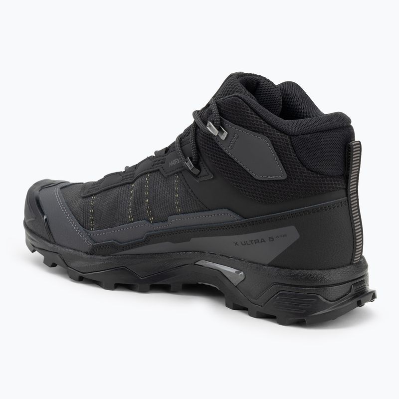 Pánske trekové topánky Salomon X Ultra 5 MID Wide GTX black/asphalt/castlerock 3