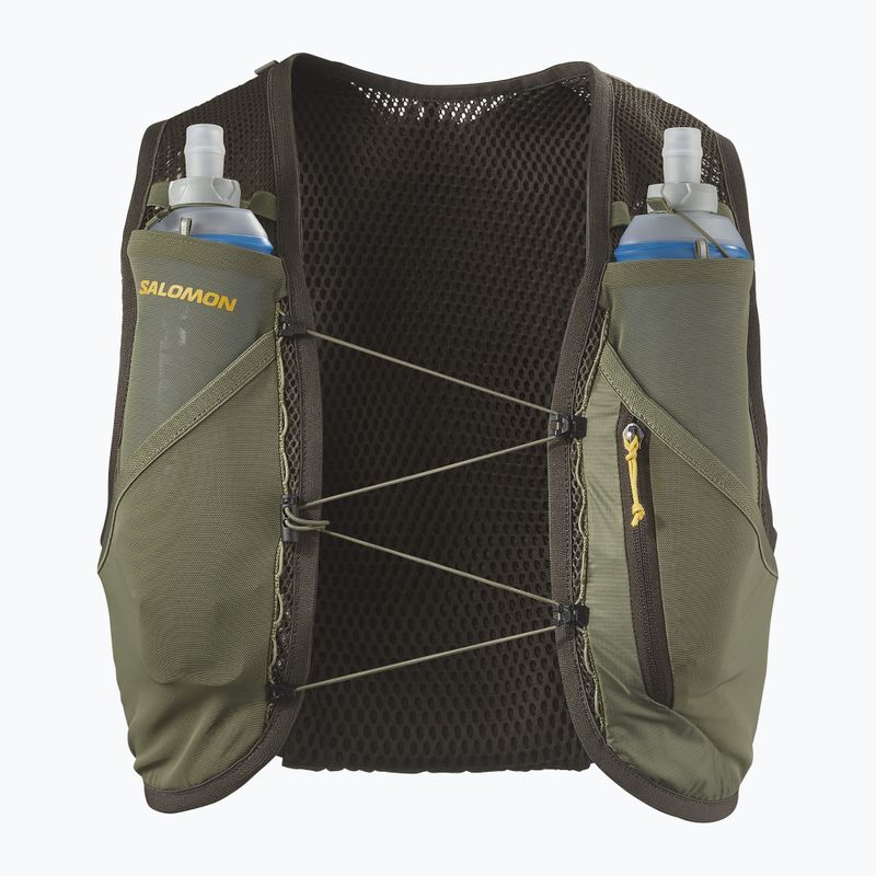 Bežecká vesta Salomon Active Skin 4 Gravel Set wren/deep lichen green/spicy mustard