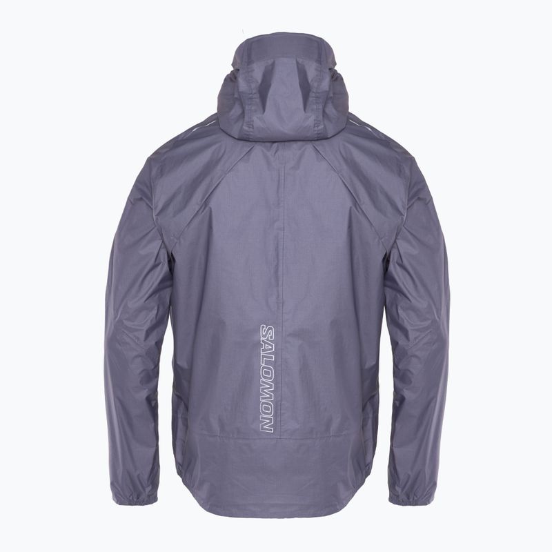 Pánska bežecká bunda Salomon Bonatti Waterproof blue granite 2