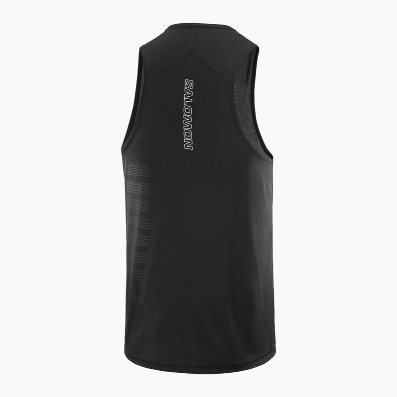 Pánske bežecké tielko Salomon Sense Aero Singlet GFX deep black 5