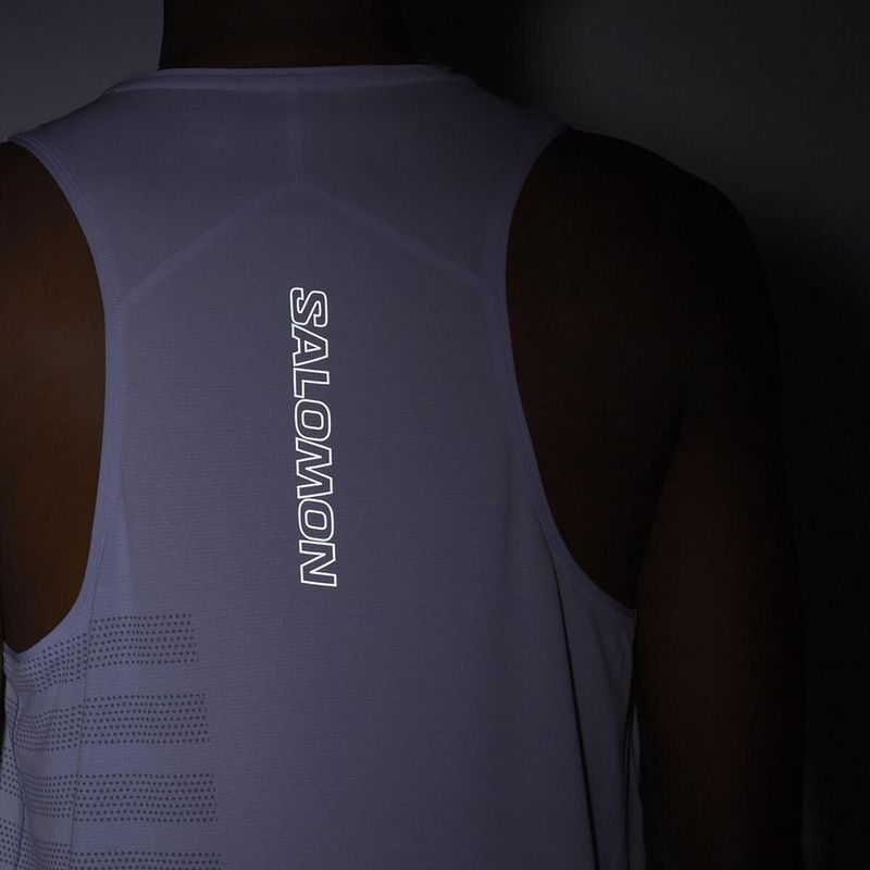 Pánske bežecké tielko Salomon Sense Aero Singlet GFX cosmic sky 4