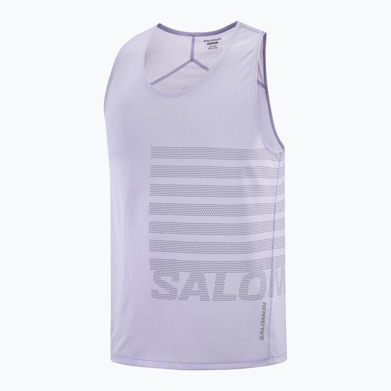Pánske bežecké tielko Salomon Sense Aero Singlet GFX cosmic sky 5