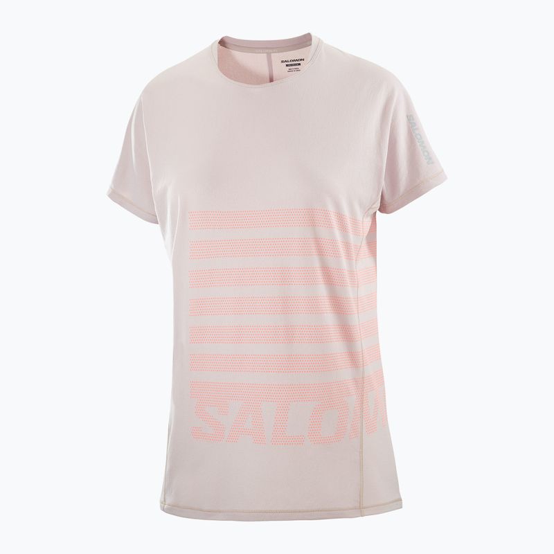 Dámske bežecké tričko Salomon Sense Aero Tee GFX etherea/neon flame 4