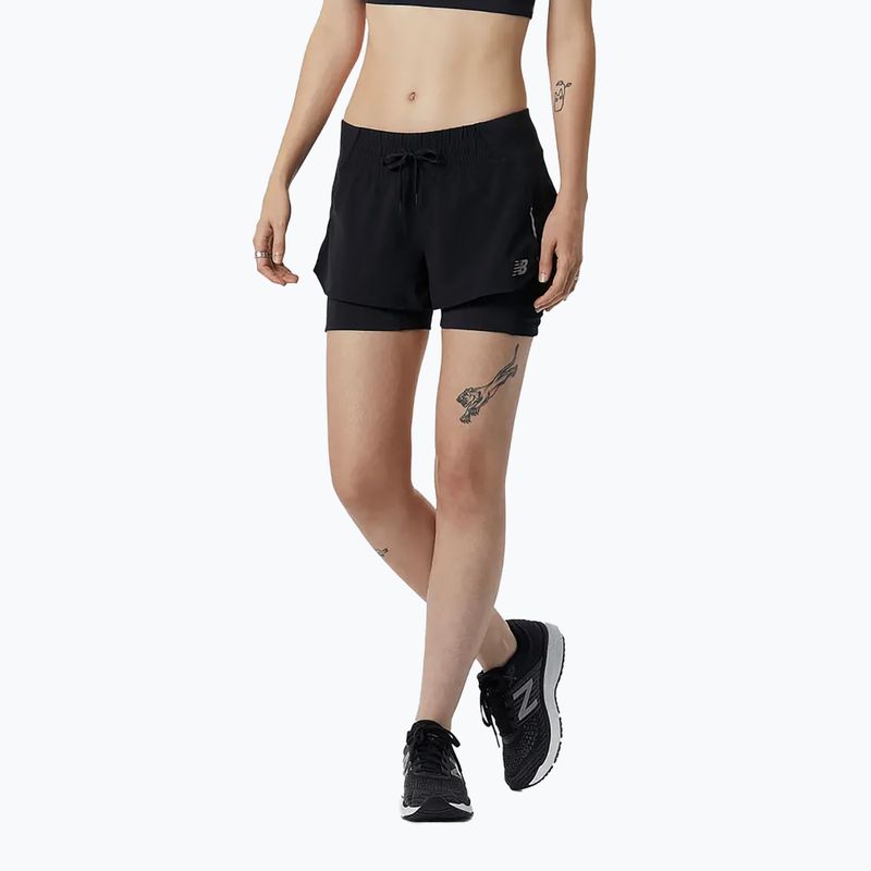 Dámske bežecké šortky New Balance Impact Run 2In1 black WS21270BK