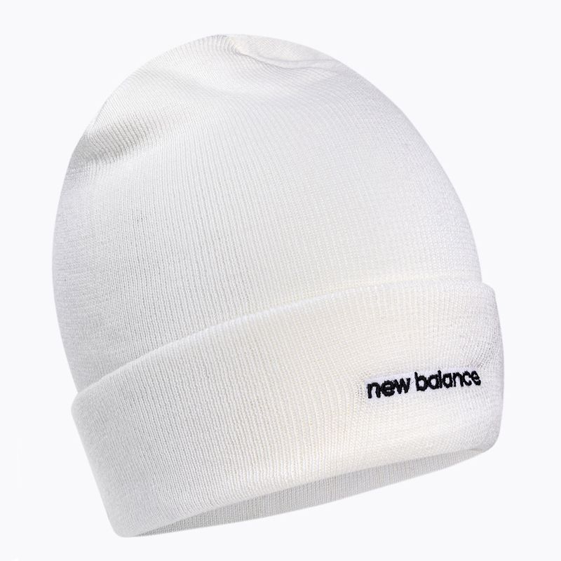 Dámska zimná čiapka New Balance Knit Cuffed Beanie Embroider biela NBLAH1332WT