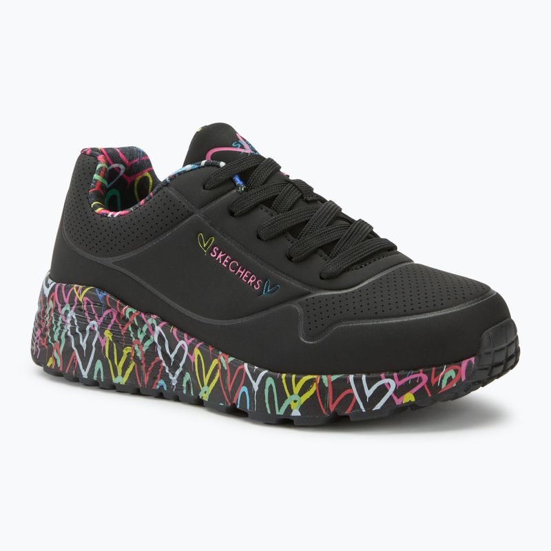 Detská obuv SKECHERS Uno Lite Lovely Luv black/multicolor