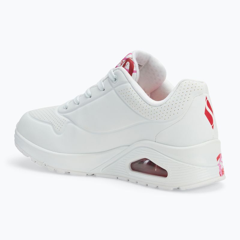 Dámske topánky SKECHERS JGoldcrown Uno Spread The Love white/red/pink 3