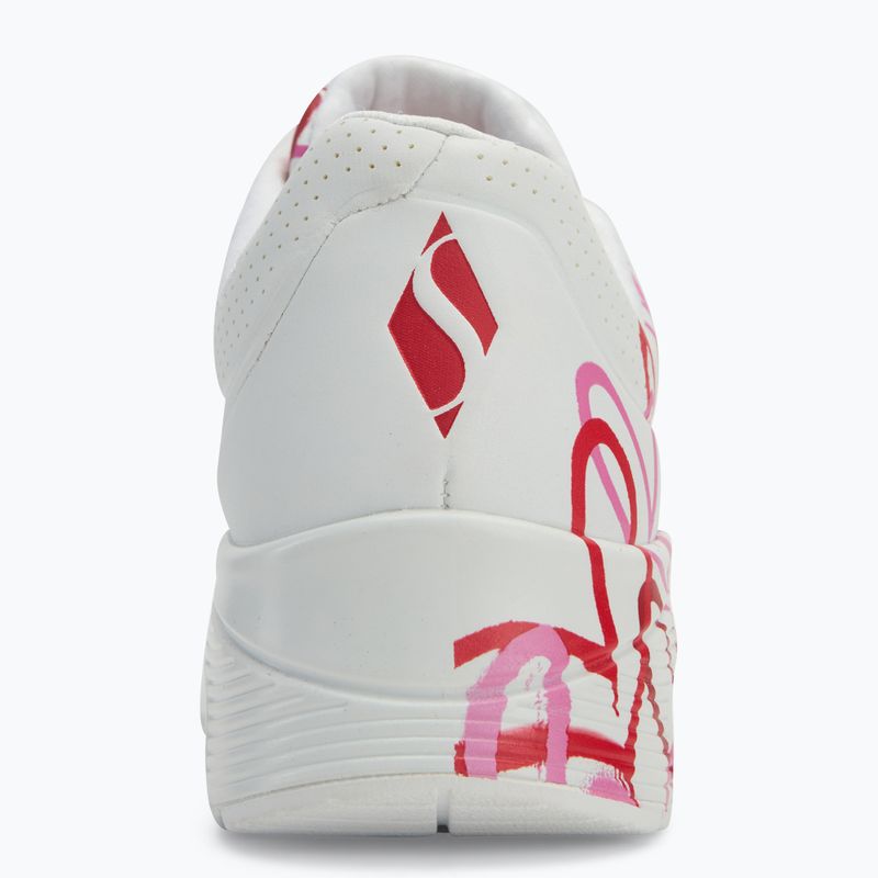 Dámske topánky SKECHERS JGoldcrown Uno Spread The Love white/red/pink 6