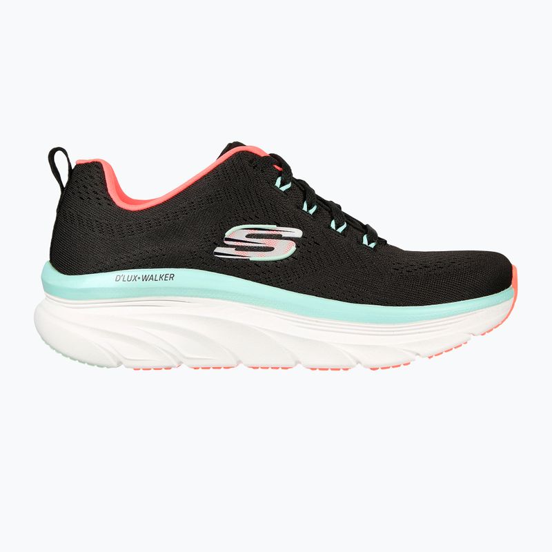Dámske tenisky SKECHERS D'Lux Walker Let It Glow black/mint 8
