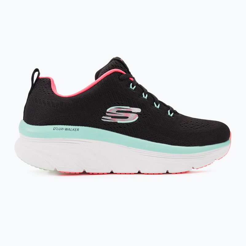Dámske tenisky SKECHERS D'Lux Walker Let It Glow black/mint 3