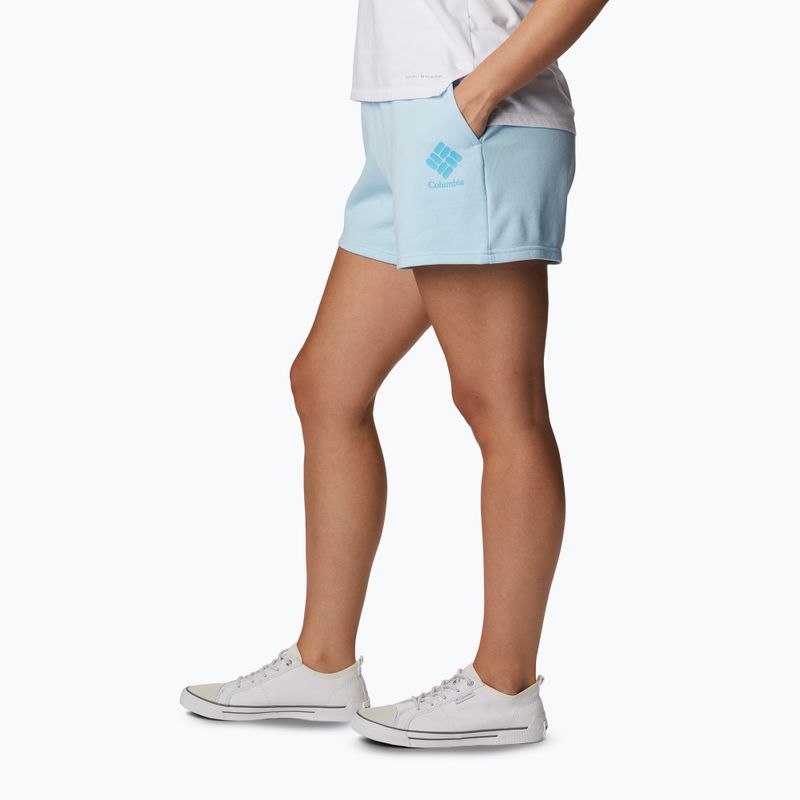 Dámske trekingové šortky Columbia Logo III French Terry modré 2032881490 3