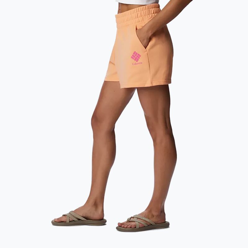 Dámske trekingové šortky Columbia Logo III French Terry orange 2032881812 3