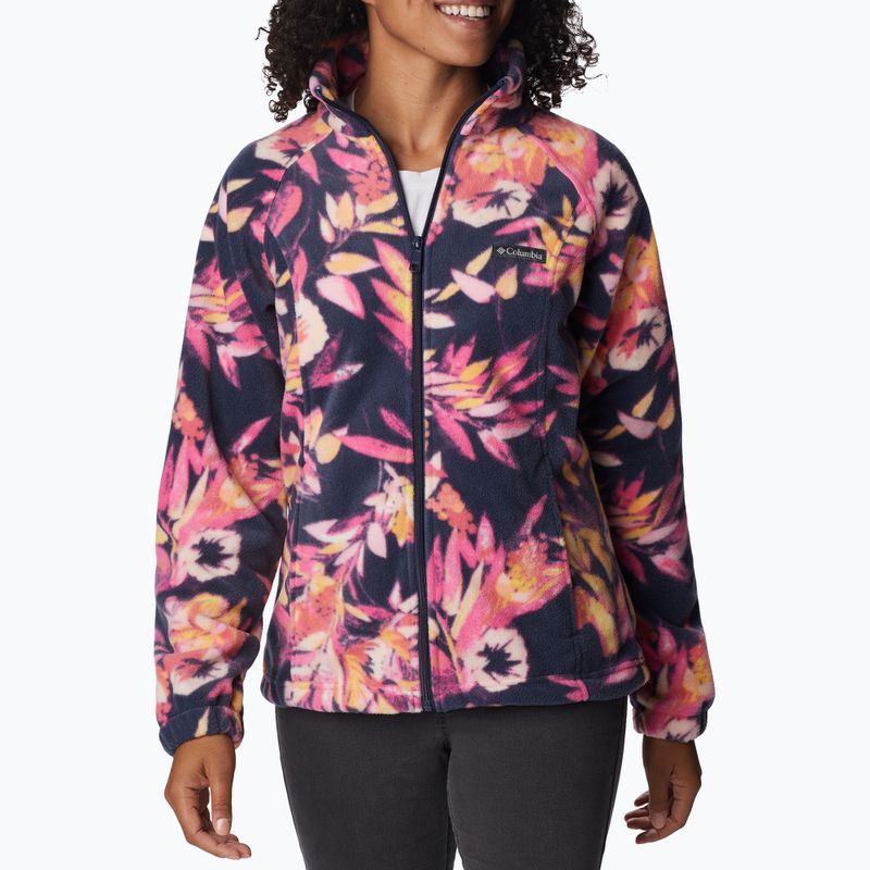 Dámska fleecová mikina Columbia Benton Springs Printed Fleece pink and navy 2021771