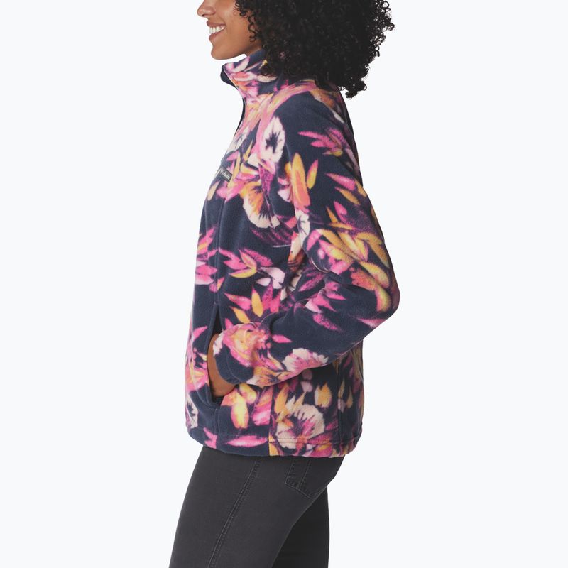 Dámska fleecová mikina Columbia Benton Springs Printed Fleece pink and navy 2021771 3