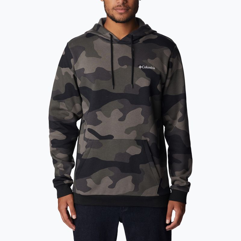 Pánska trekingová mikina Columbia Logo Printed black mod camo 1911652016