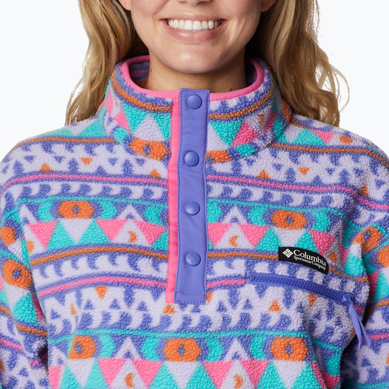 Columbia dámska fleecová mikina Helvetia Cropped Half Snap fialová 2014561 4