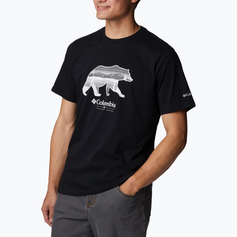 Columbia Rockaway River Graphic pánske trekové tričko čierne 2036401 3