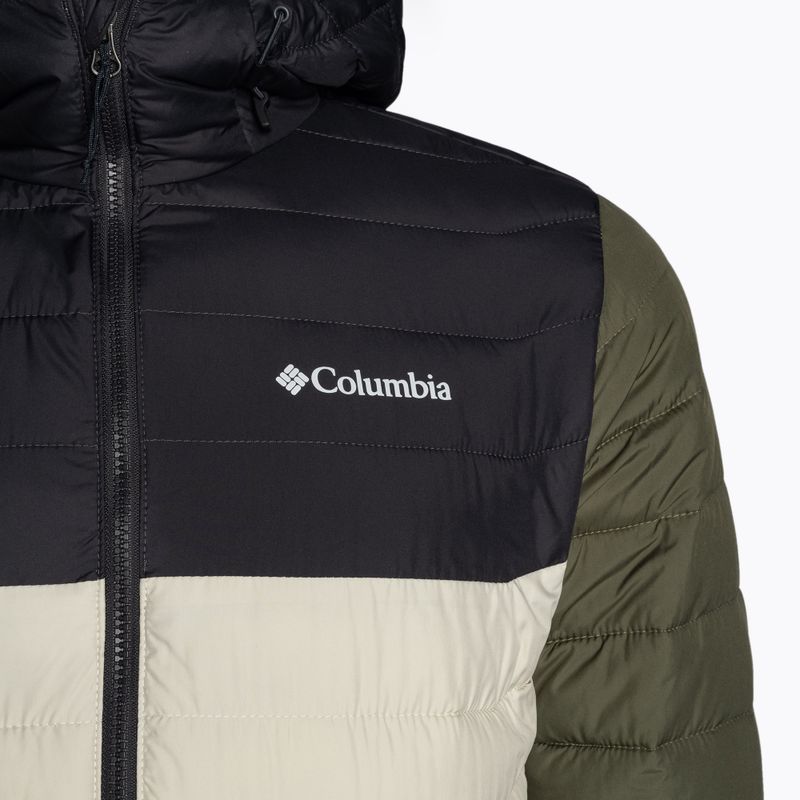 Pánska páperová bunda Columbia Powder Lite Hooded dark stone/shark/stone green 10