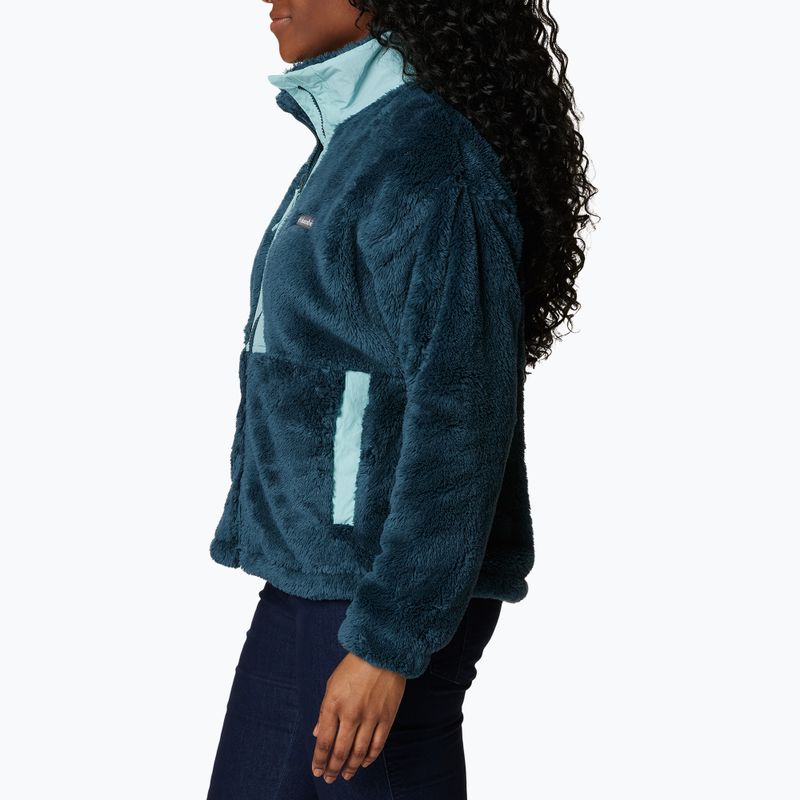 Dámska trekingová mikina Columbia Boundless Discovery Sherpa night wave/aqua haze 3