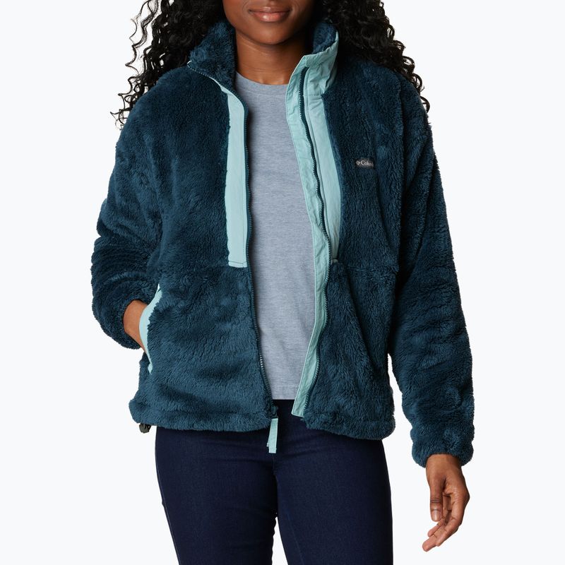 Dámska trekingová mikina Columbia Boundless Discovery Sherpa night wave/aqua haze 4