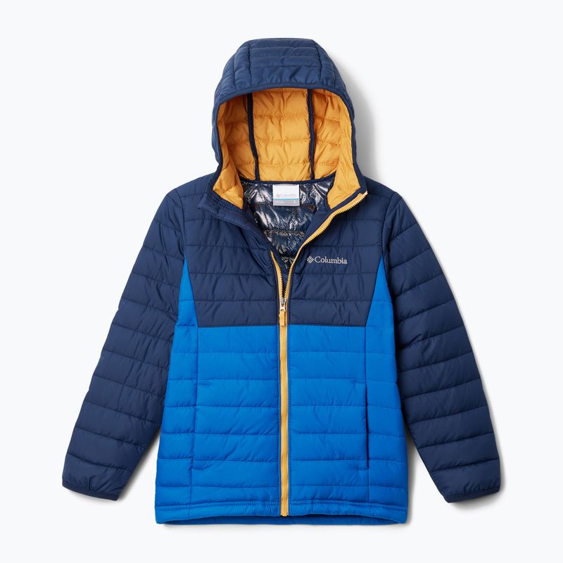 Detská páperová bunda Columbia Powder Lite Hooded bright indigo/collegiate navy 5