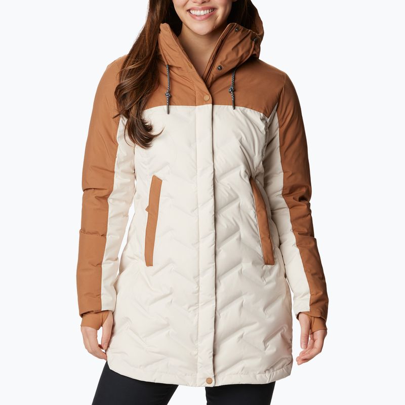 Columbia Mountain Croo II Mid Down dámska bunda chalk/camel brown