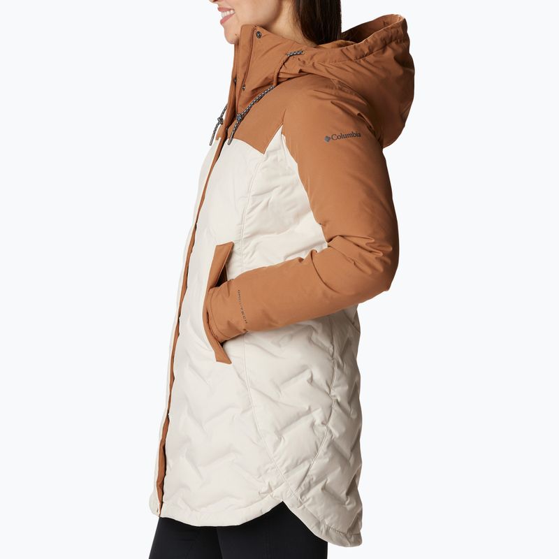 Columbia Mountain Croo II Mid Down dámska bunda chalk/camel brown 3