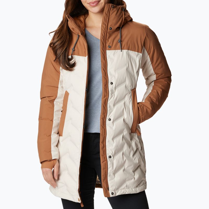 Columbia Mountain Croo II Mid Down dámska bunda chalk/camel brown 4
