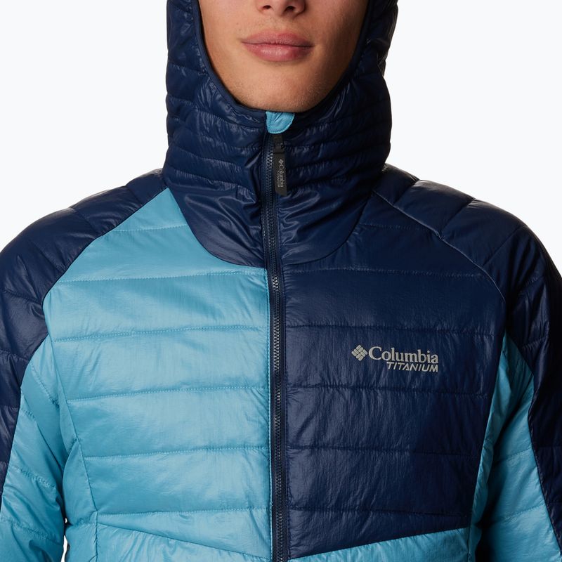 Pánska páperová bunda Columbia Platinum Peak s kapucňou shasta/collegiate navy 6