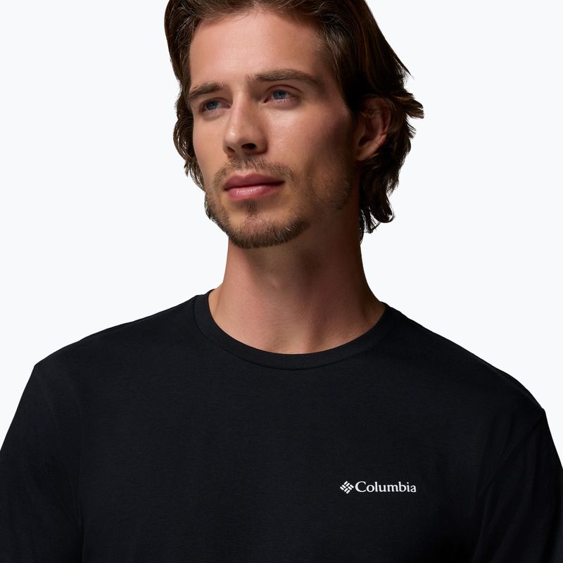 Pánske trekingové tričko Columbia North Cascades black/csc box logo 4