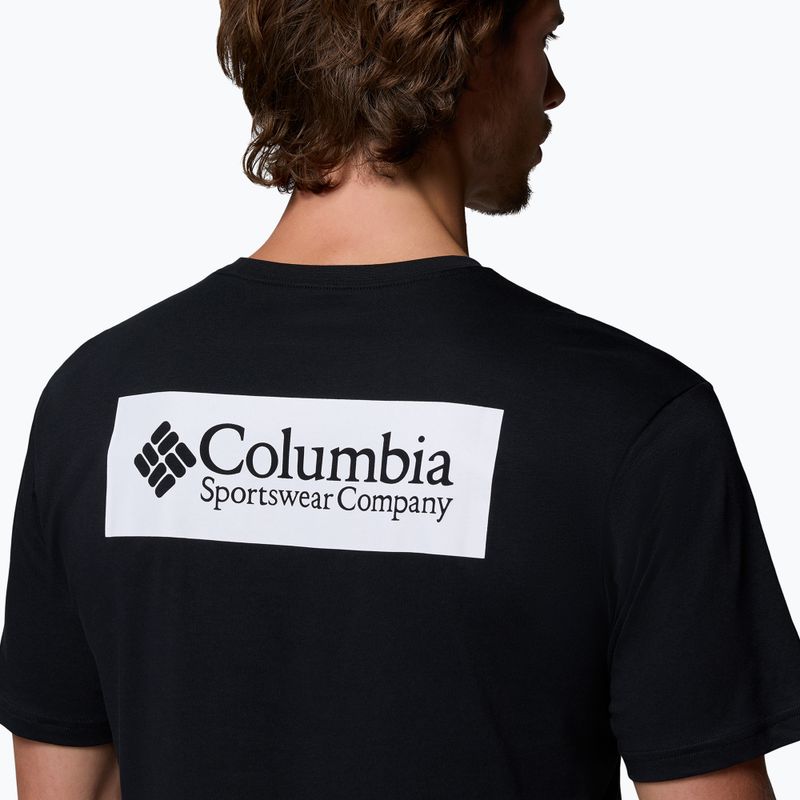 Pánske trekingové tričko Columbia North Cascades black/csc box logo 5