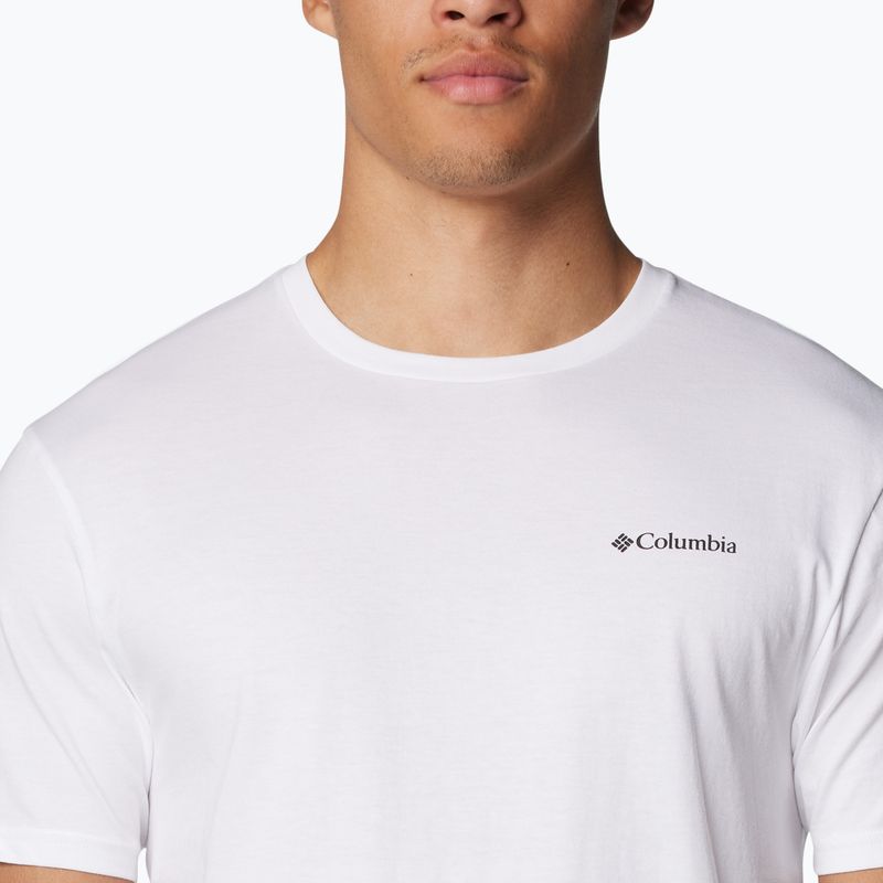 Pánske trekingové tričko Columbia North Cascades white/csc box logo 4