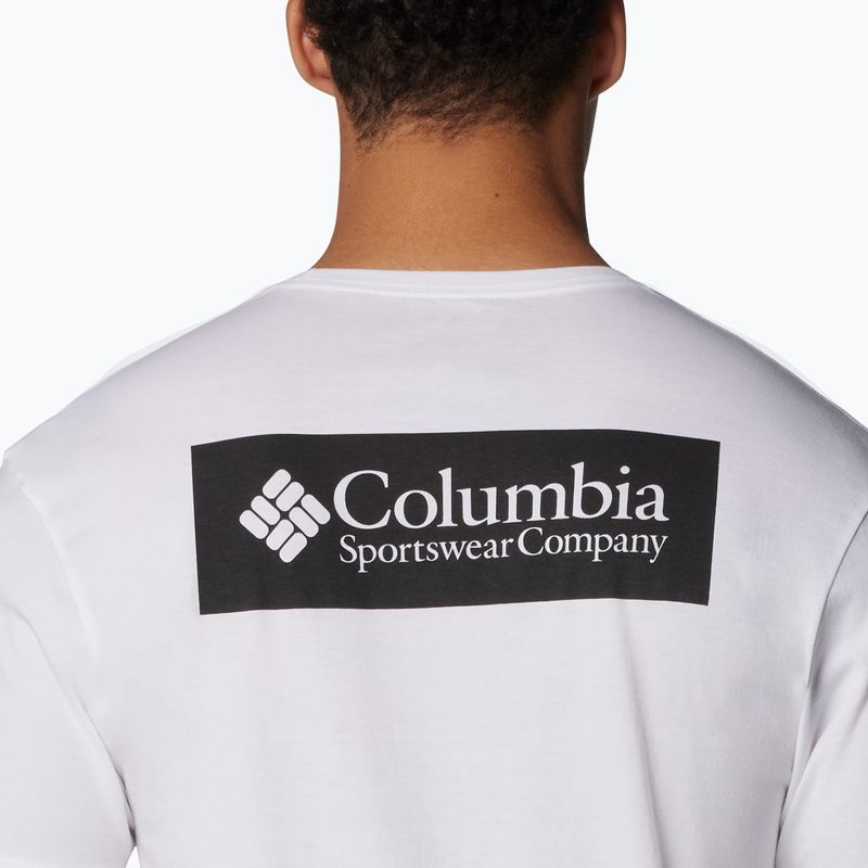 Pánske trekingové tričko Columbia North Cascades white/csc box logo 5