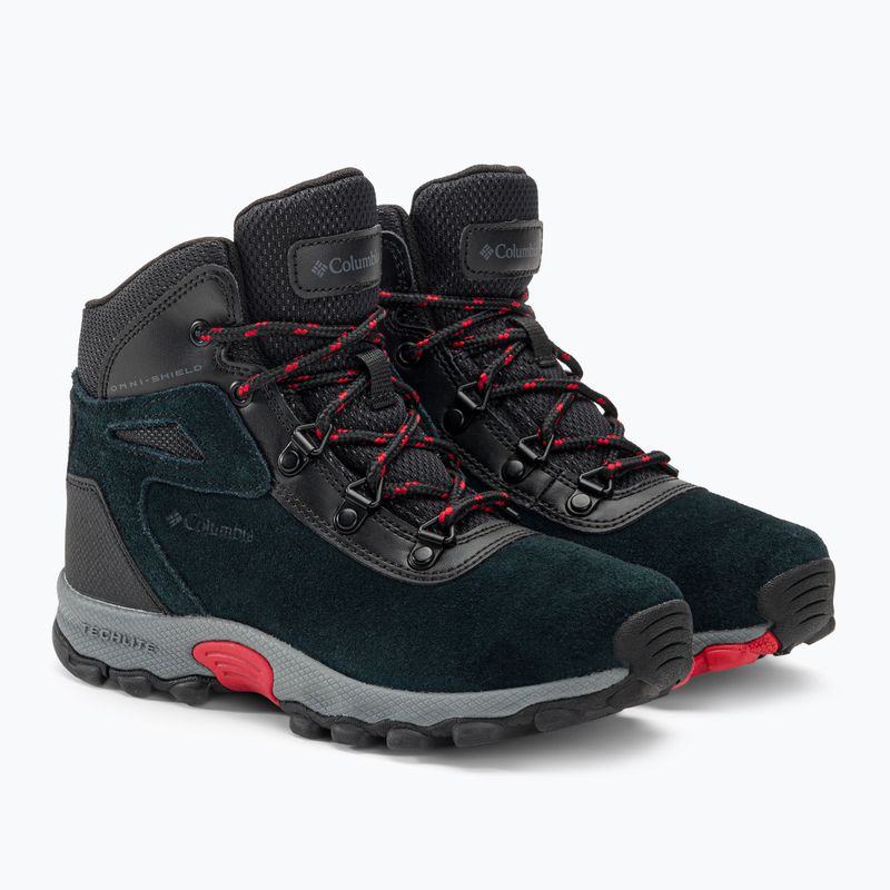 Detské turistické topánky Columbia Newton Ridge Amped black/mountain red 4