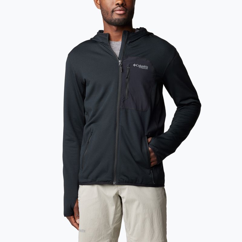 Pánska fleecová mikina Columbia Triple Canyon Grid black/black