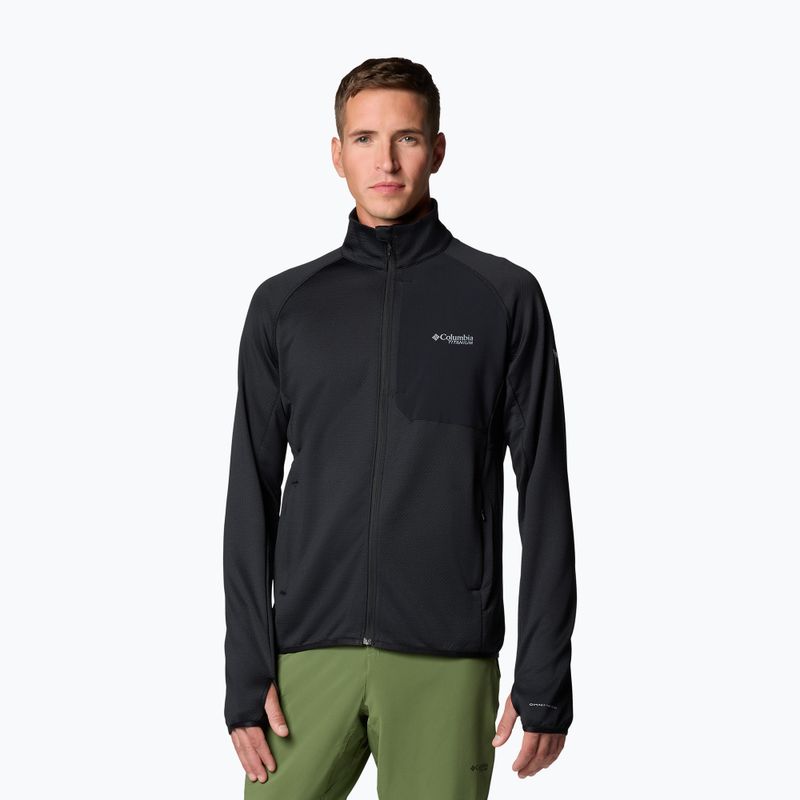 Pánska trekingová mikina Columbia Triple Canyon Grid Fleece Full Zip II black