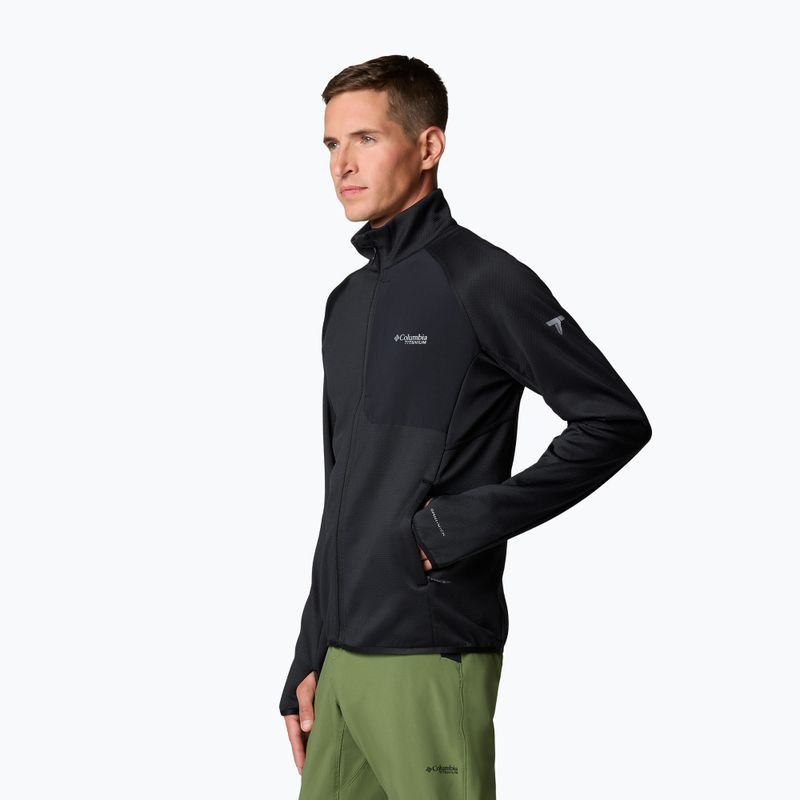 Pánska trekingová mikina Columbia Triple Canyon Grid Fleece Full Zip II black 4