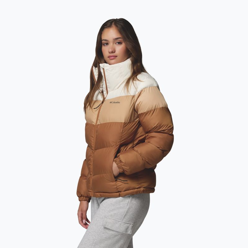 Dámska zateplená bunda Columbia Puffect II Colorblock camel brown/canoe/chalk 4
