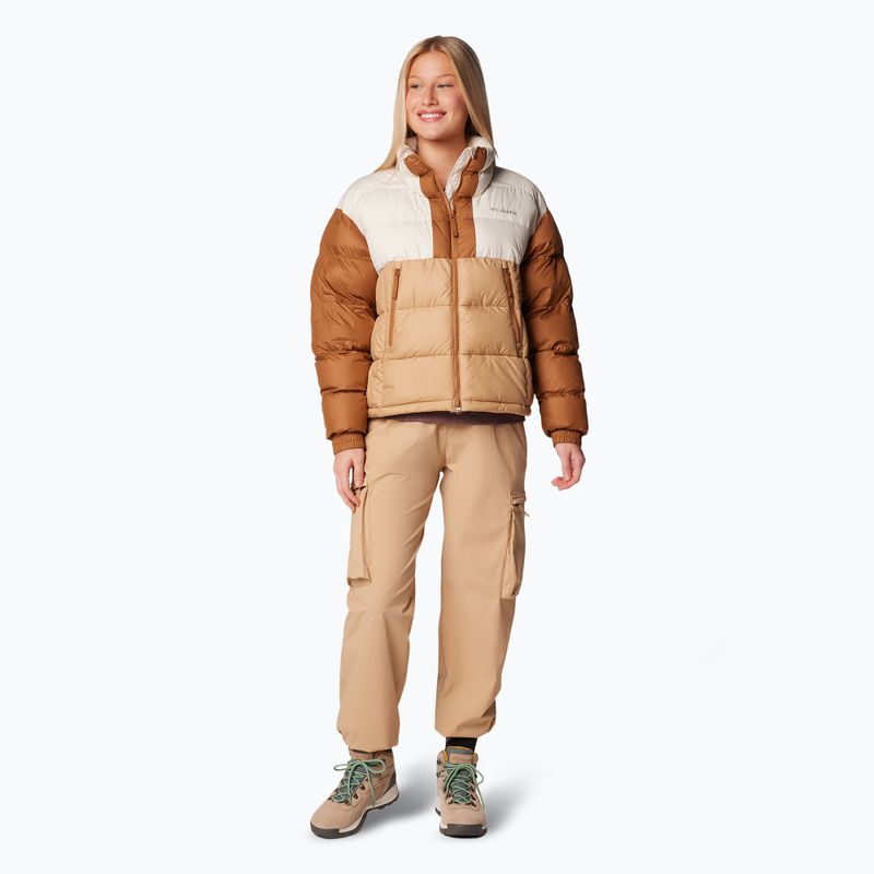 Dámska páperová bunda Columbia Pike Lake II Cropped canoe/ chalk/ camel brown 2