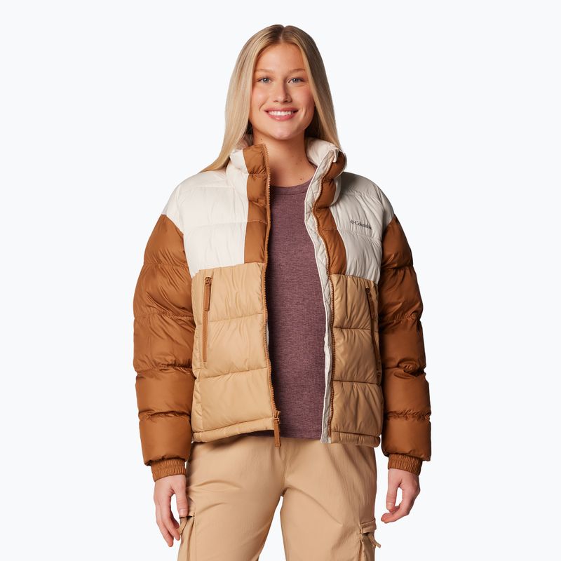 Dámska páperová bunda Columbia Pike Lake II Cropped canoe/ chalk/ camel brown 4