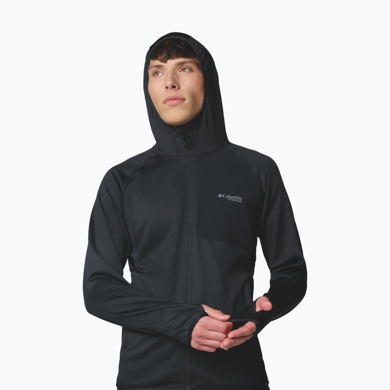 Pánska mikina Columbia Triple Canyon Grid Fleece Hooded Full Zip II black 3