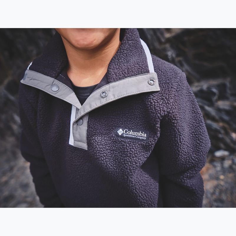 Detská fleecová mikina Columbia Halvetia II Half Snap Fleece black/city grey 6