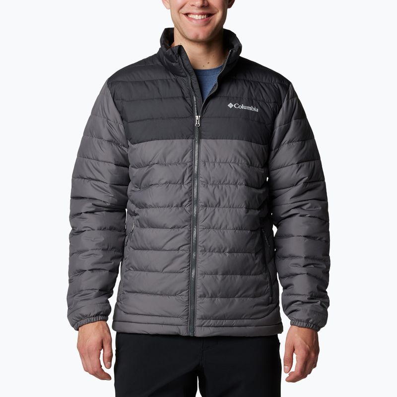Pánska páperová bunda Columbia Powder Lite II city grey/ shark