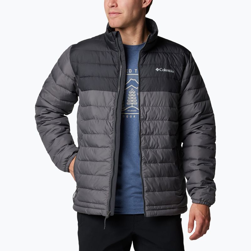 Pánska páperová bunda Columbia Powder Lite II city grey/ shark 4
