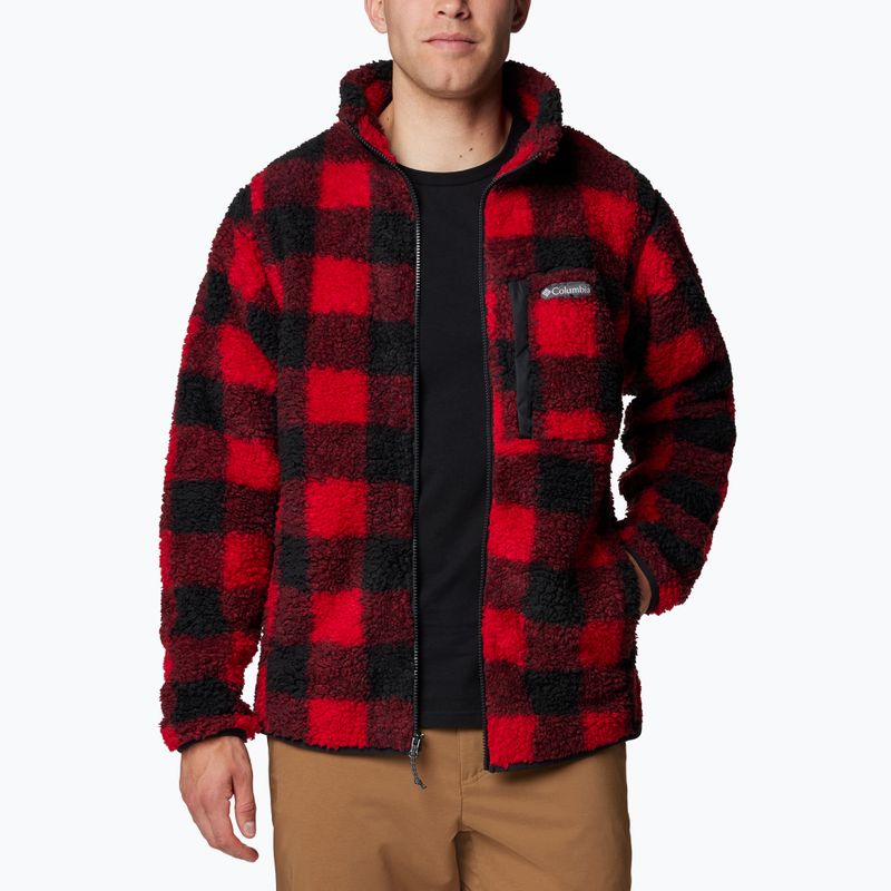 Pánska fleecová mikina  Columbia Winter Pass Printed Fleece mountain red check 3