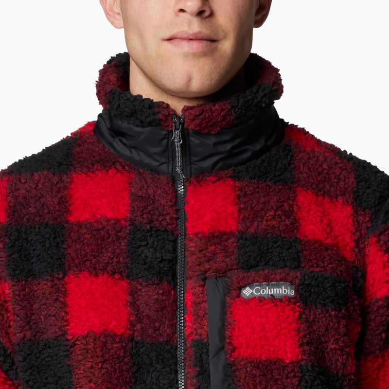 Pánska fleecová mikina  Columbia Winter Pass Printed Fleece mountain red check 6