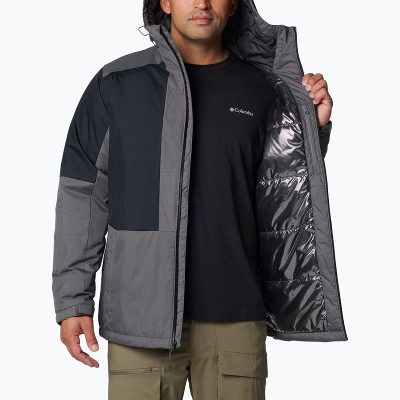 Pánska zateplená bunda Columbia Point Park II Insulated city grey/black 7