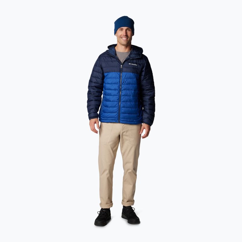 Pánska páperová bunda Columbia Powder Lite II Hooded mountain blue/ collegiate navy 2