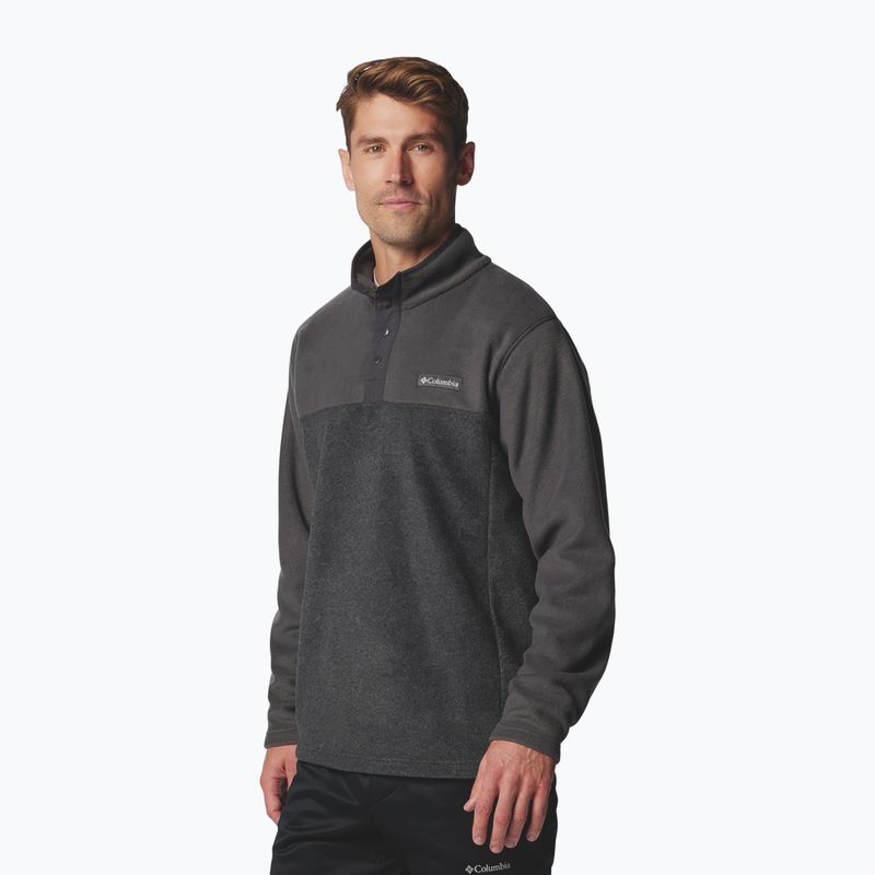 Pánska fleecová mikina Columbia Steens Mountain Half Snap II charcoal heather/shark 4