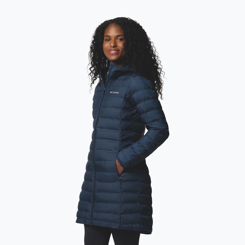 Dámsky páperový kabát Columbia Lake 22 II Down Long Hooded collegiate navy 5